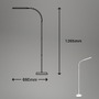 Stojací lampy - BRILO 1472016 LED stojací svítidlo, 126,5 cm, LED modul, 6W, 600lm, bílé - BRILO - foto 7