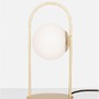 Stolní lampy dekorační - NV 9695225 Stolní lampa HOOK saténový zlatý kov a opálové bílé sklo LED 4.8W 230V 3000K IP20 - NOVA LUCE - foto 7