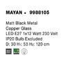 Koule - NV 9988105 Závěsné svítidlo MAYAN matný černý kov měď sklo E27 1x12W 230V IP20 bez žárovky - NOVA LUCE - foto 7