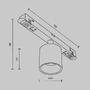 Lištové Magnetic Maytoni Exility - M TR132-2-7W3K-B Svítidlo pro kolejnicový systém Alfa S 3000K 7W 330lm černý hliník teplá bílá Exility - MAYTONI - foto 7