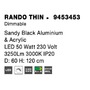 Kruhová - NV 9453453 Závěsné svítidlo RANDO THIN černý hliník a akryl LED 50W 230V 3000K IP20 stmívatelné - NOVA LUCE - foto 7