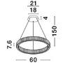Kruhová - NV 9333075 Závěsné svítidlo AURELIA zlatý kov a křišťál LED 40W 230V 3500K IP20 stmívatelné - NOVA LUCE - foto 7