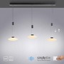 Vícečetná - PN 2081-18 LAUTADA LED Závěsná lampa 3 ramenné černá stmívatelné nastavitelná výška SimplyDim 3000K - PAUL NEUHAUS - foto 7