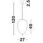 Koule - NV 9624063 Závěsné svítidlo LATO opálové sklo antický mosazný kov černý kabel E27 1x12W 230V IP20 bez žárovky - NOVA LUCE - foto 7