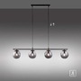 Podélná - LD 14604-18 BIG WIDOW LED stropní svítidlo, černá, jednoduché, nadčasové, 4 ramenné stropní svítidlo - LEUCHTEN DIREKT / JUST LIGHT - foto 7