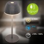 Stolní lampy dekorační - BRILO 7581015 Riffle Nano stolní lampička - 1,5W, 130lm, nabíjecí, LED, stmívatelné, dotykový vypínač, German design Award Winner 2025, antracit - BRILO - foto 7