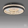 Kruhová - LD 15217-18 LED křišťálové stropní svítidlo HANNI, černá,, 3000K - JUST LIGHT - foto 7