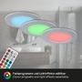 Kruhová - BRI 7035034 RGB-CCT LED vestavná svítidla sada, pr.9,2 cm, 3x LED, 4,8 W, 450 lm, matný chrom (starý kód: BRI 7035-034) - BRILONER - foto 7