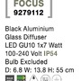 Sloupková - NV 9279112 Venkovní sloupkové svítidlo FOCUS černý hliník skleněný difuzor GU10 1x7W 100-240V IP54 bez žárovky - NOVA LUCE - foto 7