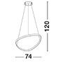 Kruhová - NV 9357062 Závěsné svítidlo ARIES bílý hliník a akryl LED 32W 230V 3000K IP20 stmívatelné - NOVA LUCE - foto 7