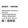 Stojací lampy - NV 9481096 Stojací lampa NAGER černý hliník a akryl LED 35W 230V 3000K IP20 - NOVA LUCE - foto 7