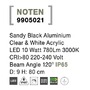 Sloupková - NV 9905021 Venkovní sloupkové svítidlo NOTEN LED černý hliník čirý a bílý akryl 8W 3000K 220-240V IP65 120st. IP65 - NOVA LUCE - foto 7