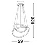 Kruhová - NV 9357061 Závěsné svítidlo ARIES bílý hliník a akryl LED 48W 230V 3000K IP20 stmívatelné - NOVA LUCE - foto 7