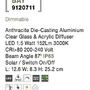 Solární - NV 9120711 Venkovní nástěnné svítidlo BAY antracitový hliník čiré sklo a akrylový difuzor LED 1.5W 3000K 3.7V 87st. IP65 solární / vypínač na těle / pohybové čidlo - NOVA LUCE - foto 7