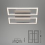 Hranatá - BRI 3107-012 LED rám 28 cm 2x14,5W 1400lm matný nikl - BRILONER - foto 7