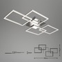 Hranatá - BRI 3091-018 VÝPRODEJ LED rám 95,6 cm 30W 3600lm chrom - BRILONER - foto 7