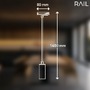 Lištové Briloner 230V - BRILO 8008016 LED závěsné svítidlo 4,5W lištový systém 230V  stmívatelné, teplá bílá, 130 cm, bílé - BRILO - foto 7