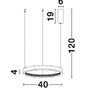 Kruhová - NV 9865140 Závěsné svítidlo PRESTON černý hliník a akryl LED 25W 230V 3000K IP20 stmívatelné - NOVA LUCE - foto 7