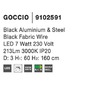 Subtilní - NV 9102591 Závěsné svítidlo GOCCIO černý hliník a ocel černý kabel LED 7W 230V 3000K IP20 - NOVA LUCE - foto 7