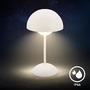 Stolní lampy dekorační - BRILO 7578016 Kugle stolní lampička - 3W, 250lm, bezdrátová, LED, stmívatelné, dotykový vypínač, teplá bílá, bílá - BRILO - foto 7