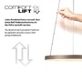 Kruhová - PN 2851-36 HOOP LED závěsné svítidlo hnědé nastavitelná výška paměťová funkce SimplyDim 3000K - PAUL NEUHAUS - foto 7