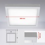 Hranatá - BRI 7142-414 LED stropní svítidlo, 30 cm, 21 W, matný chrom - BRILONER - foto 7
