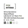 Sloupková - NV 9470582 Venkovní sloupkové svítidlo FOX bílý pískovec skleněný difuzor GU10 1x7W 100-240V bez žárovky IP65 - NOVA LUCE - foto 7
