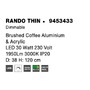 Kruhová - NV 9453433 Závěsné svítidlo RANDO THIN broušený kávově hnědý hliník a akryl LED 30W 230V 3000K IP20 stmívatelné - NOVA LUCE - foto 7