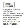 Nástěnná - NV 9925666 Venkovní nástěnné svítidlo DARF černý hliník ABS difuzor LED 2x5W 3000K 100-240V 115st. IP65 světlo nahoru a dolů - NOVA LUCE - foto 7
