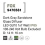 Sloupková - NV 9470581 Venkovní sloupkové svítidlo FOX tmavě šedý pískovec skleněný difuzor GU10 1x7W 100-240V bez žárovky IP65 - NOVA LUCE - foto 7