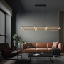 Hranatá - BRI 4842014 Moldura LED závěsné svítidlo, dekor dřeva, stmívatelné, teplá bílá, černá - BRILONER - foto 7