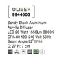 Přisazená - NV 9944603 Venkovní stropní svítidlo OLIVER černý hliník akrylový difuzor LED 20W 3000K 100-240V 92st. IP65 - NOVA LUCE - foto 7