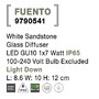 Nástěnná - NV 9790541 Venkovní nástěnné svítidlo FUENTO bílý pískovec skleněný difuzor GU10 1x7W IP65 100-240V bez žárovky světlo dolů - NOVA LUCE - foto 7
