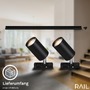 Lištové Briloner 230V - BRILO 8001025 Prodlužovací sada lištový systém 230V - 1x lišta 0,75 cm, 2 spoty GU10, černá - BRILO - foto 7