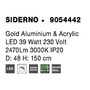 Dekorativní - NV 9054442 Závěsné svítidlo SIDERNO zlatý hliník a akryl LED 39W 230V 3000K IP20 - NOVA LUCE - foto 7