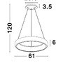 Kruhová - NV 8105601 D Závěsné svítidlo ALBI bílý hliník a akryl LED 50W 230V 3000K IP20 stmívatelné - NOVA LUCE - foto 7
