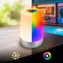 Stolní lampy dekorační - BRILO 7554014 Nubsi stolní lampička - 2,8W, 280lm, nabíjecí, LED, stmívatelné, RGB+W, matný chrom - BRILO - foto 7