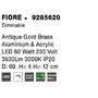 Kruhová - NV 9285620 Stropní svítidlo FIORE antický zlatý mosazný hliník a akryl LED 60W 230V 3000K IP20 stmívatelné - NOVA LUCE - foto 7