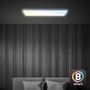 Hranatá - BRILO 7529016 Tava LED stropní svítidlo, Smart, ovládání hlasem nebo v aplikaci, dálkové ovládání, bílé - BRILO - foto 7