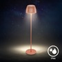 Stojací lampy - BRILO 1238013 nabíjecí stojanová lampa Riffle - 124 cm, 4,2W, 400lm, bezdrátová, LED, stmívatelná, dotykový vypínač, měď - BRILO - foto 7