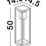 Solární - NV 9120622 Venkovní sloupkové svítidlo LOVETO antracitový hliník a akrylový difuzor LED 1.5W 3000K 3.7V 125st. IP65 solární / vypínač na těle / pohybový senzor - NOVA LUCE - foto 7