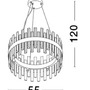 Kruhová - NV 9695218 Závěsné svítidlo CROWN saténový zlatý kov čirý křišťál (48 ks) G9 7x5W 230V IP20 bez žárovky - NOVA LUCE - foto 7