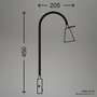 S ramenem - BRI 2082-012 Flexibilní nástěnné svítidlo 45 cm 1xGU10 5W 400lm matný nikl - BRILONER - foto 7