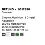 Kruhová - NV 9312838 Závěsné svítidlo NETUNO chromovaný hliník a křišťál nastavitelné LED 50W 230V 3000K IP20 stmívatelné - NOVA LUCE - foto 7
