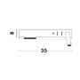 Bodová - NV 9533521 Nástěnné svítidlo VIDA "levé" černý kov nastavitelné - vypínač na těle USB nabíjení LED Cree 230V 3000K osvětlení 5W čtecí lampička 1x3W IP20 - NOVA LUCE - foto 7