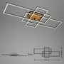 Hranatá - BRILO 3156-014 LED CCT rám 104 cm 2x19W 2500lm černá - BRILO - foto 7