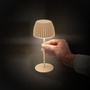 Stolní lampy dekorační - BRILO 7552011 Nabíjecí stolní lampa Riffle Mini - 20 cm, 1,5W, 150lm, bezdrátová, LED, stmívatelné, dotykový vypínač, béžová - BRILO - foto 7