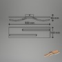 Hranatá - BRI 3815014 Vinka LED stropní svítidlo, tvar vlny, dekor dřeva, teple bílé světlo, černá/dřevo, 55cm - BRILONER - foto 7