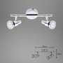 Koupelnová - BRI 2992-028 LED bodové svítidlo 27,5 cm 2xGU10 9,6W 800lm chrom - BRILONER - foto 7