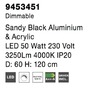Kruhová - NV 9453451 Závěsné svítidlo RANDO THIN černý hliník a akryl LED 50W 230V 4000K IP20 stmívatelné - NOVA LUCE - foto 7